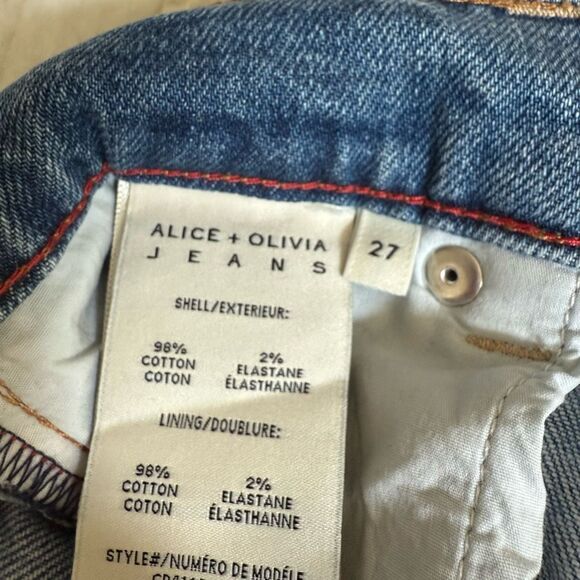 Alice + Olivia WEEZY EMBELLISHED JEAN size 27 NWT - Picture 6 of 12
